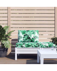 Coussins de palette lot de 2 motif de feuilles tissu | Mobilier & Déco