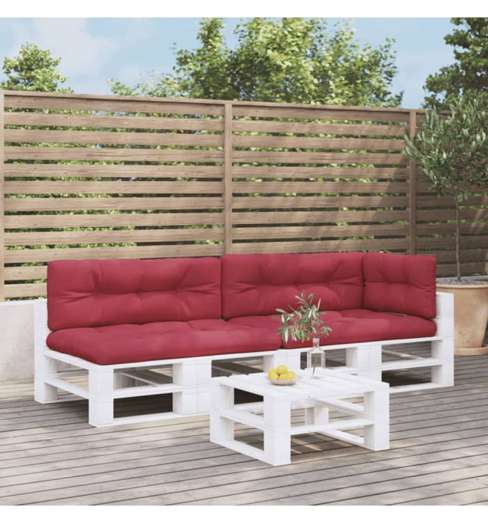 Coussins de palette lot de 5 rouge bordeaux tissu | Mobilier & Déco