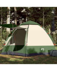 Tente de camping cabine 4 personnes vert libération rapide | Mobilier & Déco