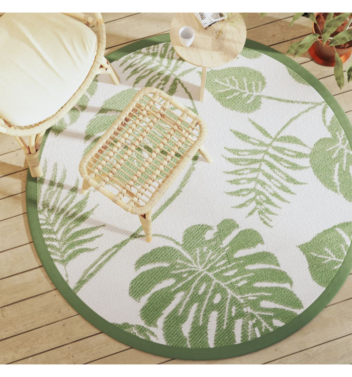 Tapis d'extérieur ARAKIL vert Ø160 cm PP | Mobilier & Déco