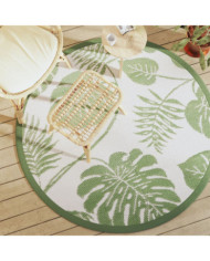 Tapis d'extérieur ARAKIL vert Ø160 cm PP | Mobilier & Déco