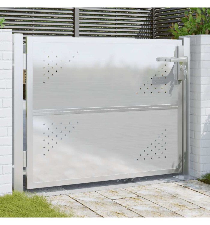 Portail de jardin 100x75 cm acier inoxydable | Mobilier & Déco
