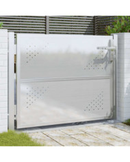 Portail de jardin 100x75 cm acier inoxydable | Mobilier & Déco
