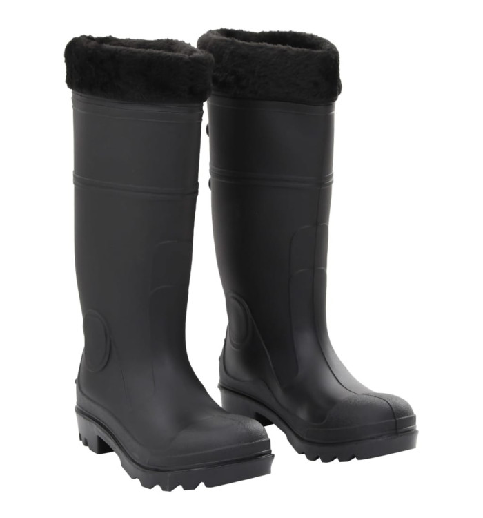 Bottes de pluie avec chaussettes amovibles noir taille 38 PVC | Mobilier & Déco