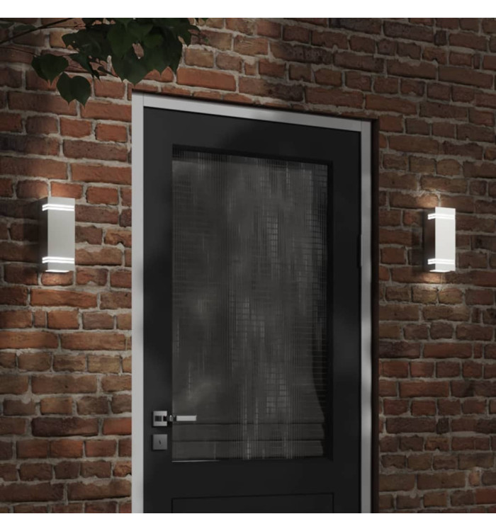 Applique murale d'extérieur argenté acier inoxydable | Mobilier & Déco