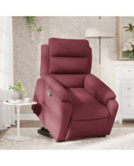 Fauteuil inclinable rouge bordeaux tissu | Mobilier & Déco
