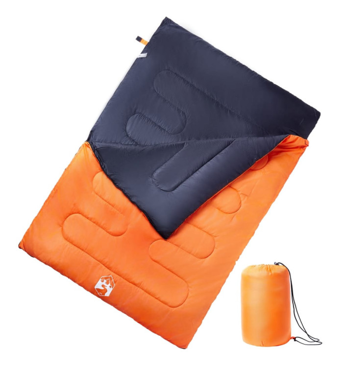 Sac de couchage double et oreillers adultes camping 3-4 saisons | Mobilier & Déco