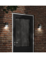 Appliques murales d'extérieur 2 pcs noir acier inoxydable | Mobilier & Déco