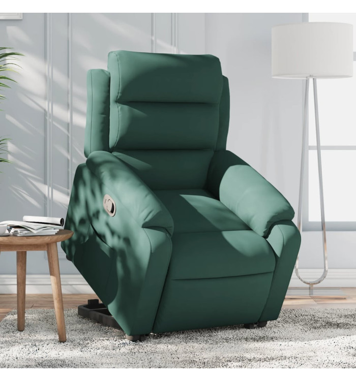 Fauteuil inclinable Vert foncé Velours | Mobilier & Déco