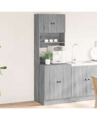 Armoire de cuisine sonoma gris 60x50x180 cm bois d’ingénierie | Mobilier & Déco