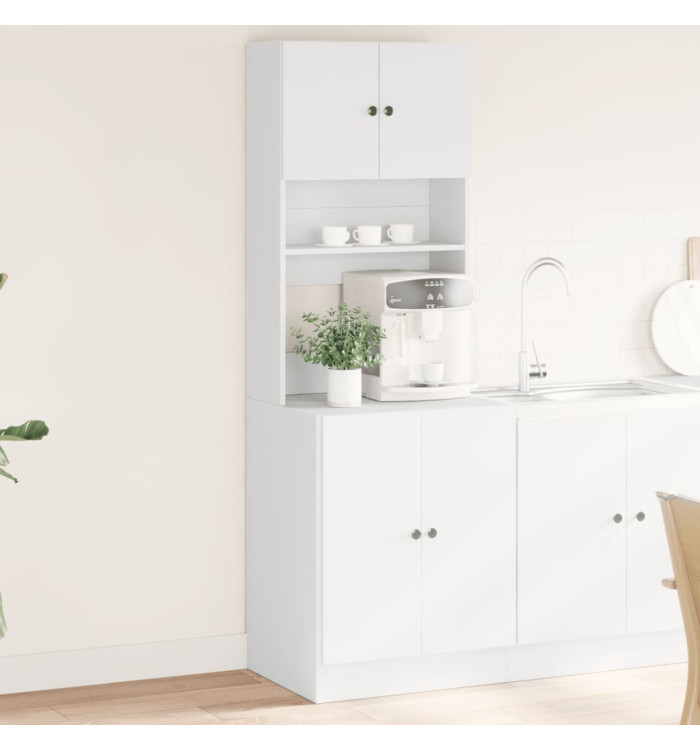 Armoire de cuisine blanc 60x50x180 cm bois d'ingénierie | Mobilier & Déco