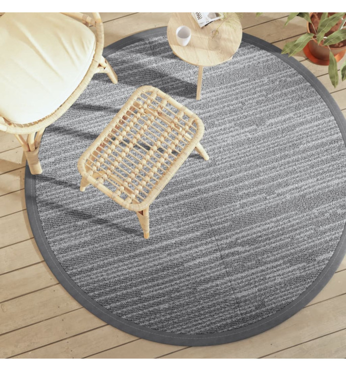 Tapis d'extérieur ARAKIL gris Ø160 cm PP | Mobilier & Déco