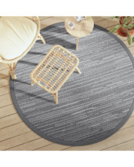 Tapis d'extérieur ARAKIL gris Ø160 cm PP | Mobilier & Déco
