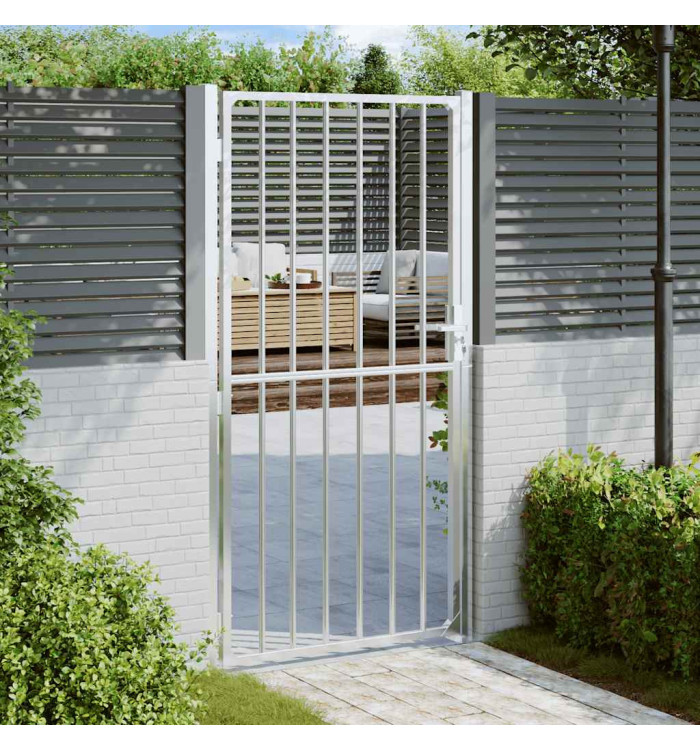 Portail de jardin 100x200 cm acier inoxydable | Mobilier & Déco