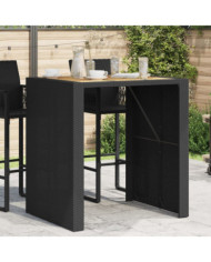 Table de bar de jardin et dessus en bois acacia résine tressée | Mobilier & Déco