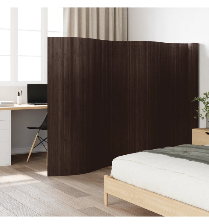 Cloison de séparation marron foncé 165x800 cm bambou | Mobilier & Déco