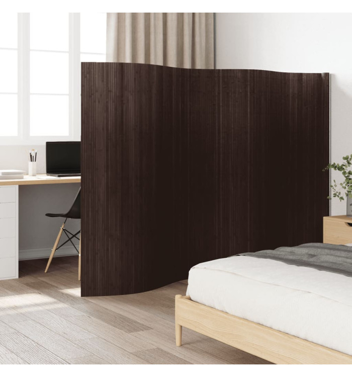 Cloison de séparation marron foncé 165x400 cm bambou | Mobilier & Déco