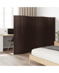 Cloison de séparation marron foncé 165x400 cm bambou | Mobilier & Déco