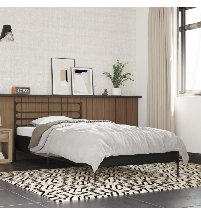 Cadre de lit sans matelas noir 75x190 cm | Mobilier & Déco
