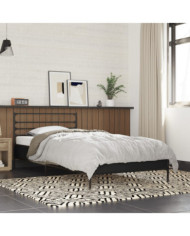 Cadre de lit sans matelas noir 75x190 cm | Mobilier & Déco