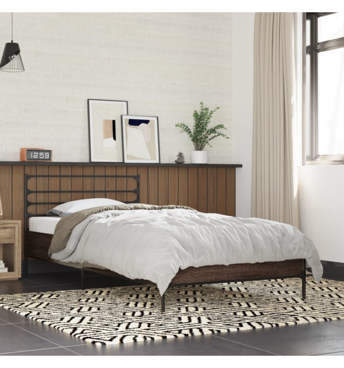 Cadre de lit sans matelas chêne marron 100x200 cm | Mobilier & Déco