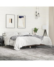 Cadre de lit sans matelas chêne marron 200x200 cm | Mobilier & Déco