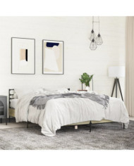 Cadre de lit sans matelas chêne sonoma 160x200 cm | Mobilier & Déco