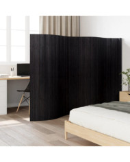 Cloison de séparation noir 165x400 cm bambou | Mobilier & Déco