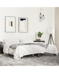 Cadre de lit sans matelas noir 160x200 cm | Mobilier & Déco