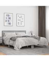 Cadre de lit sans matelas sonoma gris 150x200 cm | Mobilier & Déco