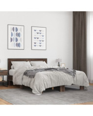 Cadre de lit sans matelas chêne marron 140x190 cm | Mobilier & Déco