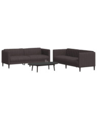 Ensemble de canapés 2 pcs marron foncé tissu | Mobilier & Déco