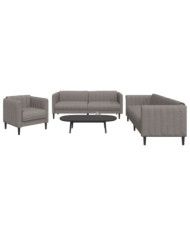 Ensemble de canapés 3 pcs taupe tissu | Mobilier & Déco