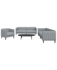 Ensemble de canapés 3 pcs gris clair tissu | Mobilier & Déco