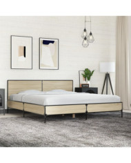 Cadre de lit sans matelas chêne sonoma 180x200 cm | Mobilier & Déco
