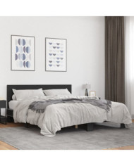 Cadre de lit sans matelas noir 160x200 cm | Mobilier & Déco