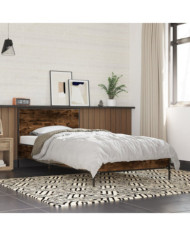 Cadre de lit sans matelas chêne fumé 100x200 cm | Mobilier & Déco