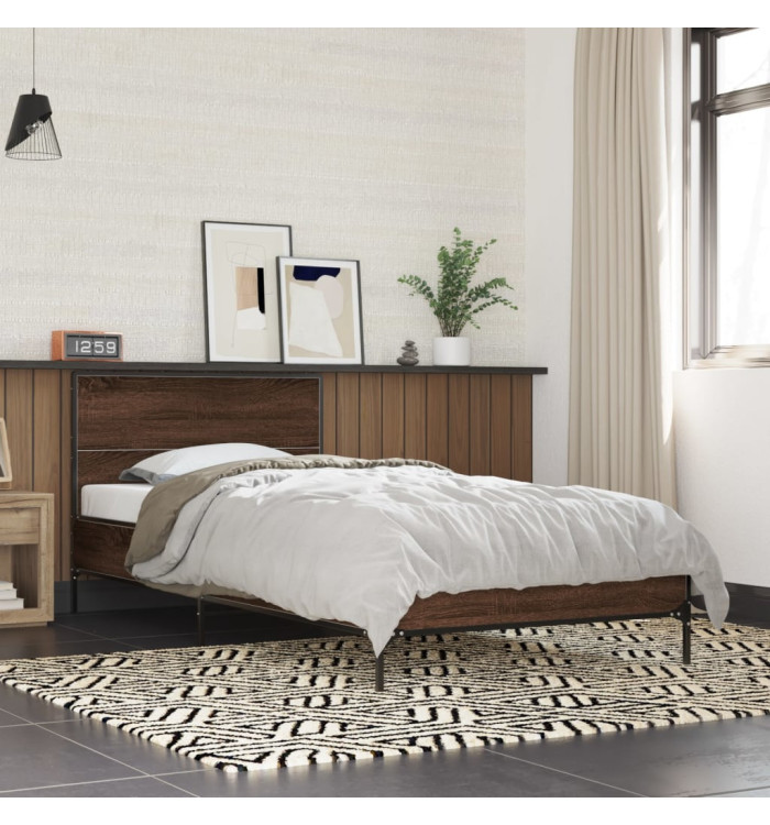 Cadre de lit sans matelas chêne marron 100x200 cm | Mobilier & Déco