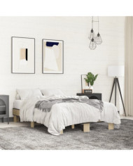 Cadre de lit sans matelas chêne sonoma 120x200 cm | Mobilier & Déco