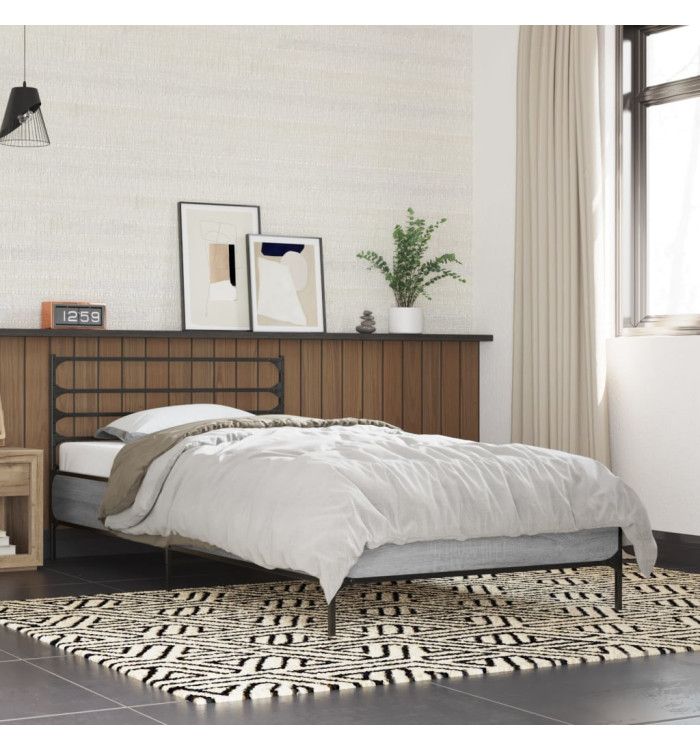 Cadre de lit sans matelas sonoma gris 90x200 cm | Mobilier & Déco