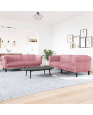 Ensemble de canapés 2 pcs rose velours | Mobilier & Déco