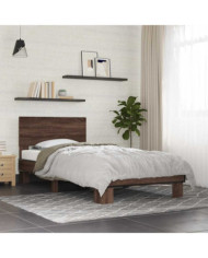 Cadre de lit sans matelas chêne marron 75x190 cm | Mobilier & Déco