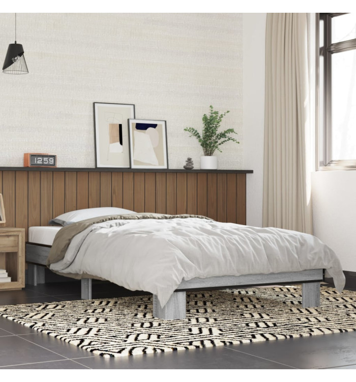 Cadre de lit sans matelas sonoma gris 90x200 cm | Mobilier & Déco