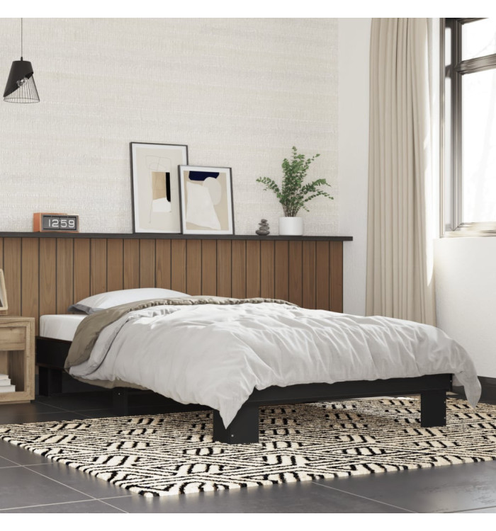 Cadre de lit sans matelas noir 90x190 cm | Mobilier & Déco