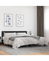 Cadre de lit sans matelas noir 180x200 cm | Mobilier & Déco