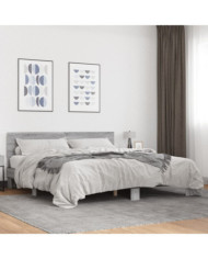 Cadre de lit sans matelas sonoma gris 180x200 cm | Mobilier & Déco