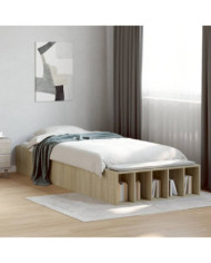 Cadre de lit sans matelas chêne sonoma 90x200 cm | Mobilier & Déco