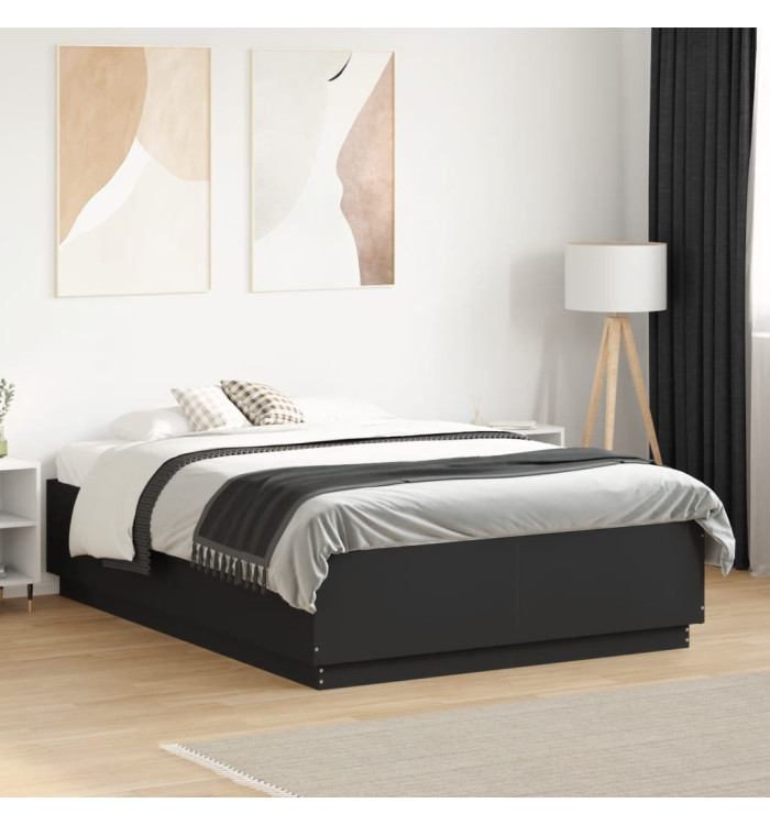 Cadre de lit sans matelas noir 140x190 cm | Mobilier & Déco
