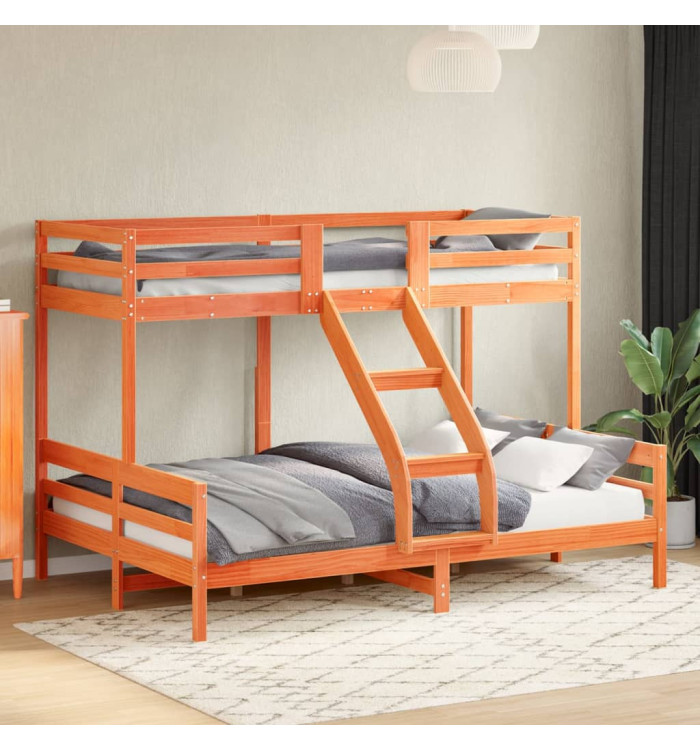 Lit superposé sans matelas 80x200/140x200 cm bois massif | Mobilier & Déco