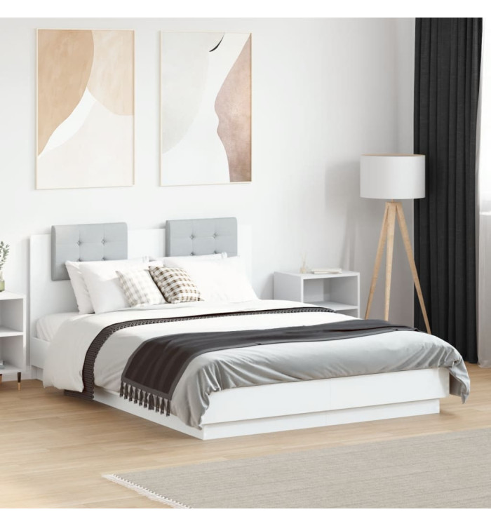 Cadre de lit sans matelas blanc 140x190 cm | Mobilier & Déco